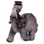 BACK52_003_1655733249 Peace of the East Wood Effect Elephant Backflow Incense Burner