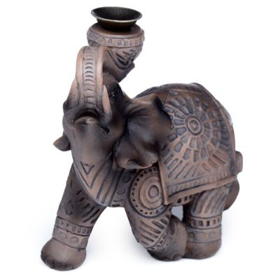 BACK52_003_1655733249 Peace of the East Wood Effect Elephant Backflow Incense Burner