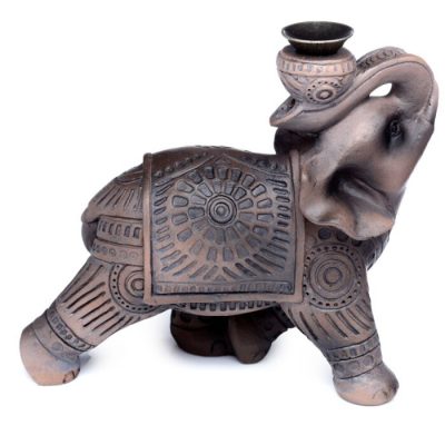 BACK52_004_1655733249 Peace of the East Wood Effect Elephant Backflow Incense Burner