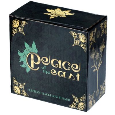 BACK52_006_1655733249 Peace of the East Wood Effect Elephant Backflow Incense Burner