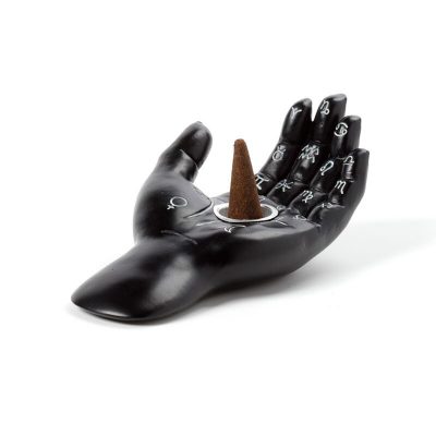 MANT06_003_1688122060 Mantric Tarot Hand Palm Incense Cone Burner Dish