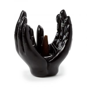 Mantric Tarot Hands Palms Open Incense Cone Burner