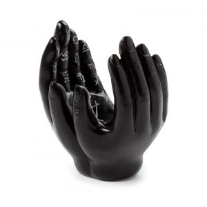 Mantric Tarot Hands Palms Open Incense Cone Burner
