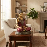 Red & Gold Thai Buddha Contemplatio