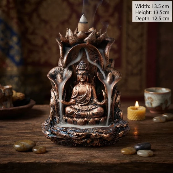 Thai Buddha Lotus Backflow Incense Burner