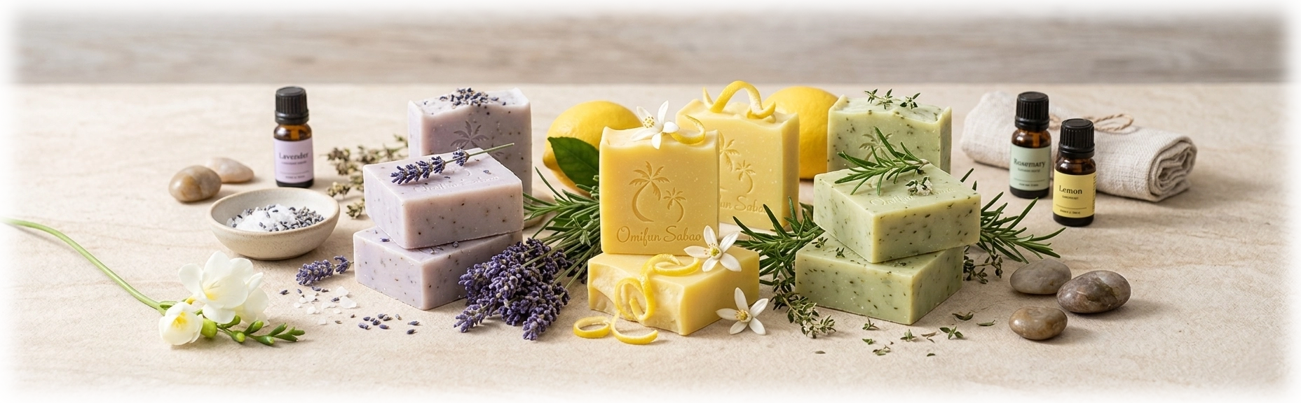 Aromatherapy soap bars handmade natural essential oil soap OMIFUN skincare