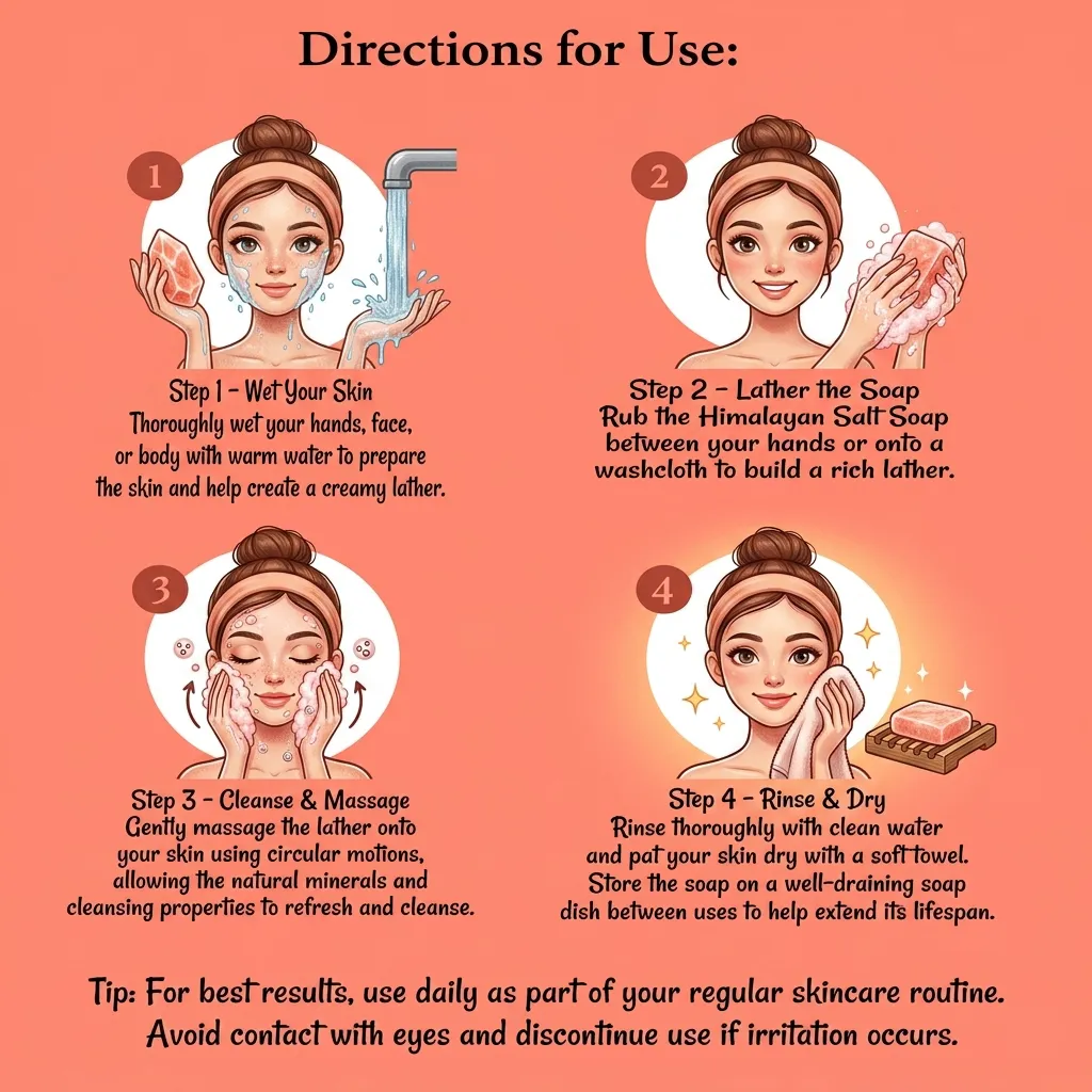 Natural salt soap directions and skincare use